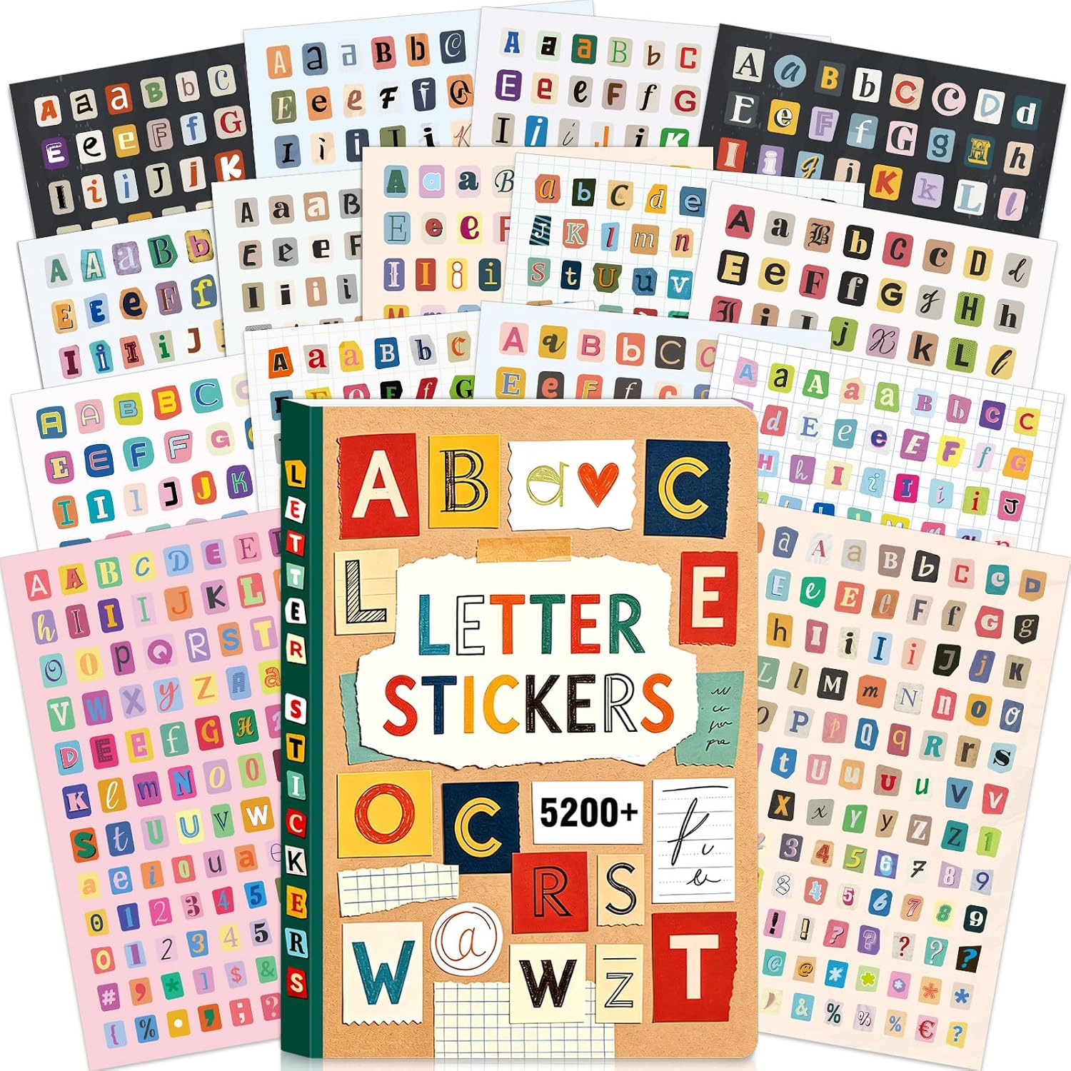 5200Pcs+/48Sheets Self Adhesiv - Vintage Collectible Books 评论和价格