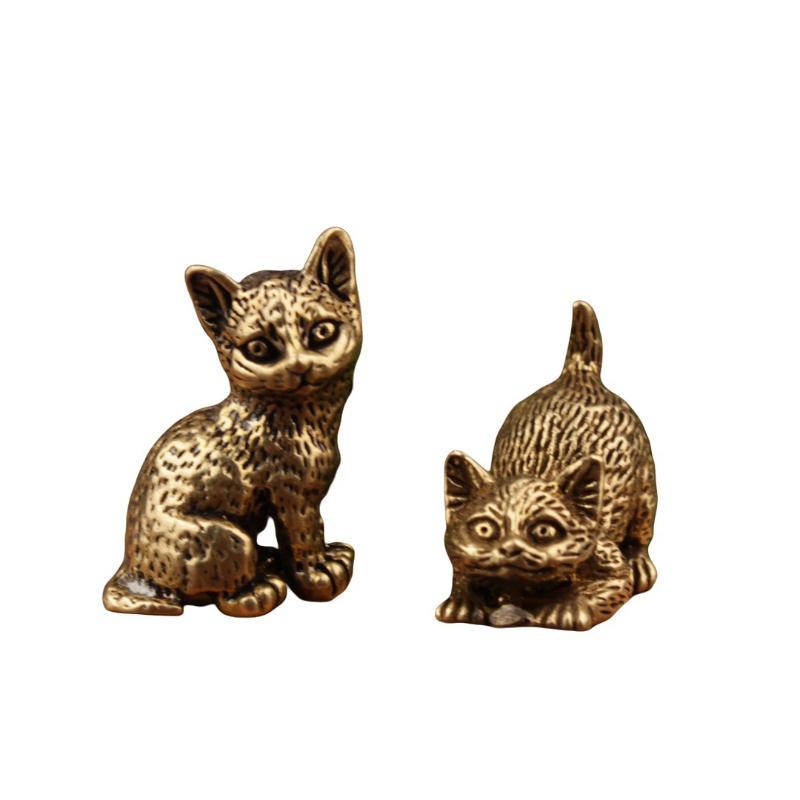 Small Brass Cat Figurine With  - Vintage Collectibles Store 评论和价格