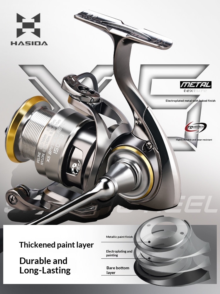 Hasida X6 Spinning Reel Metal  - Developing Tank Reel 评论和价格