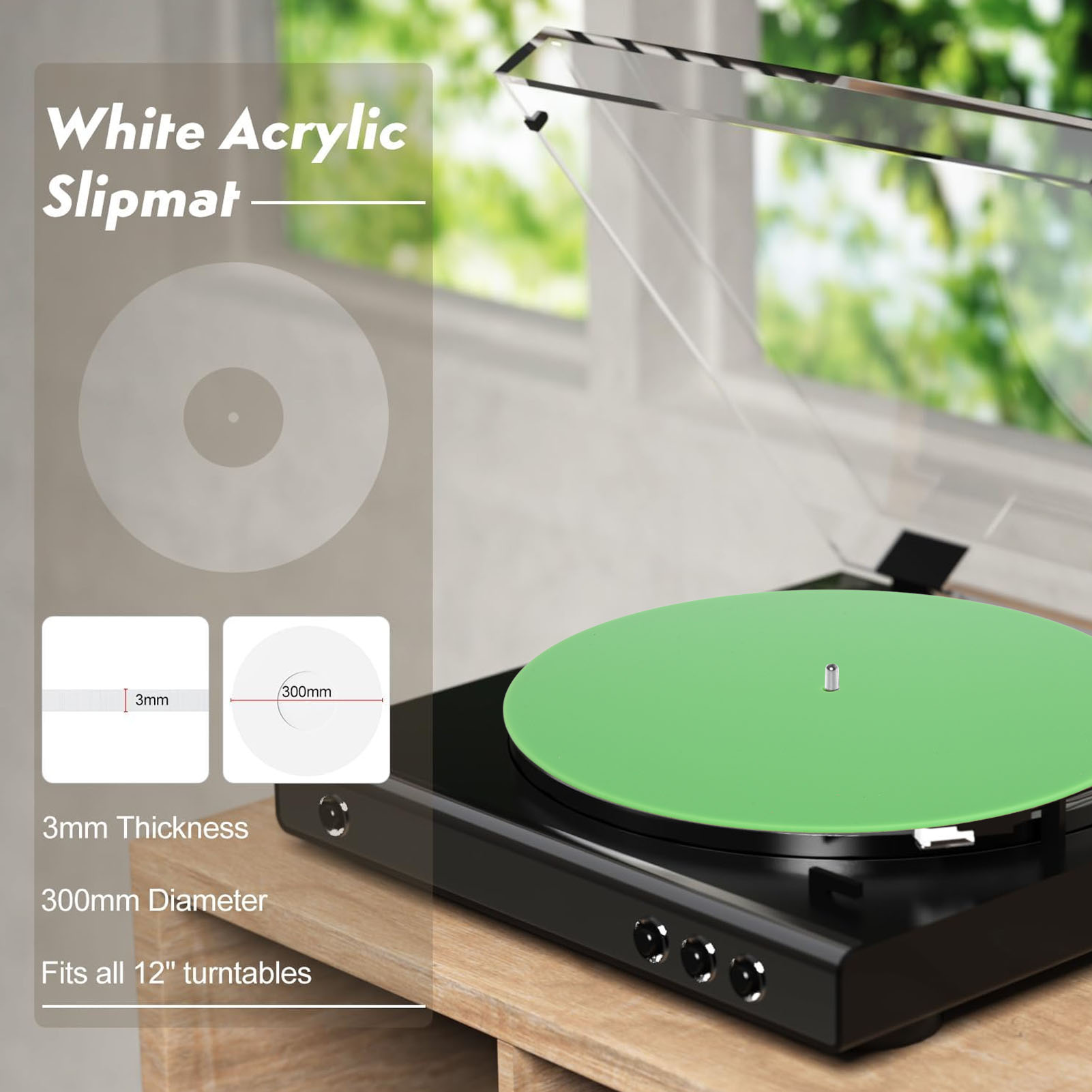 Record Platter Slipmat Acrylic - Vinyl Record Cleaner 评论和价格