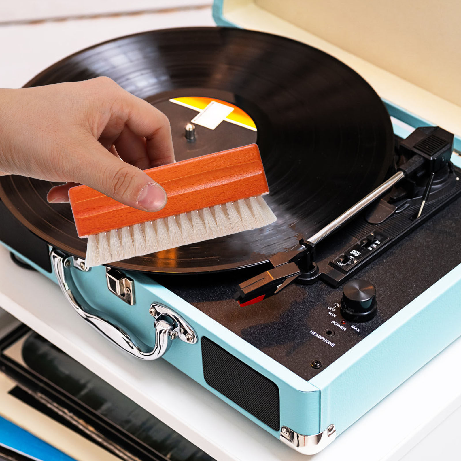 2Pcs Vinyl Record Cleaner Brus - Vinyl Record Cleaner 评论和价格