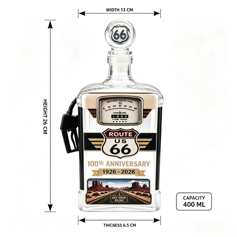 US Route 66 Glass Whiskey Deca - Vintage Collectible Liquor Bottles 评论和价格