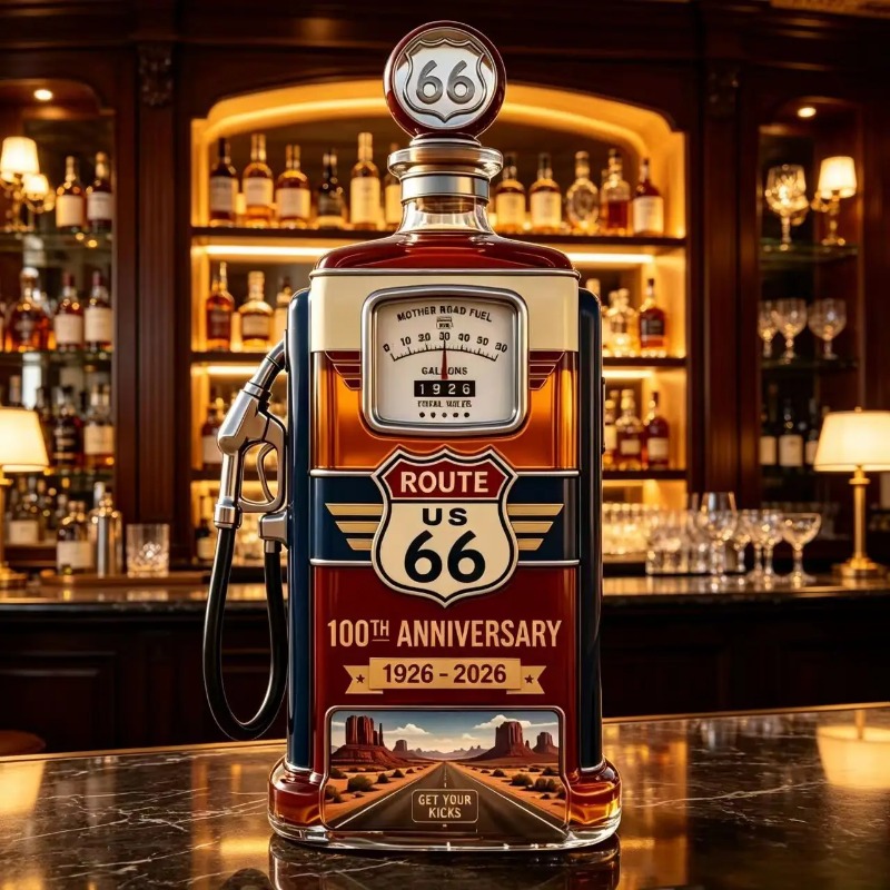US Route 66 Glass Whiskey Deca - Vintage Collectible Liquor Bottles 评论和价格