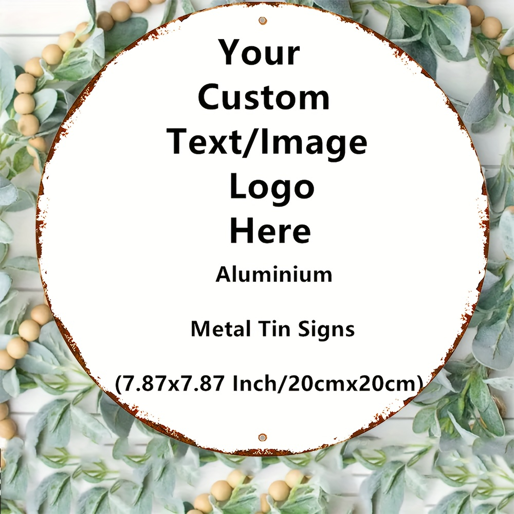 Custom Round 2D Metal Tin Sign - Vintage Collectible Plates 评论和价格