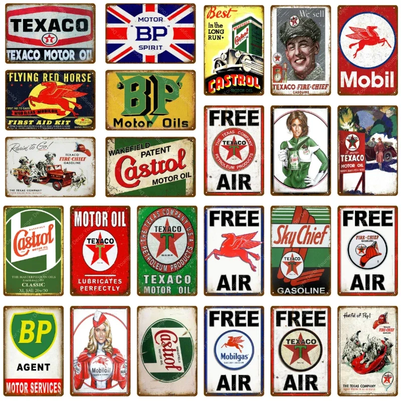 Vintage Texaco Motor Oil Signs - Vintage Collectible Plates 评论和价格