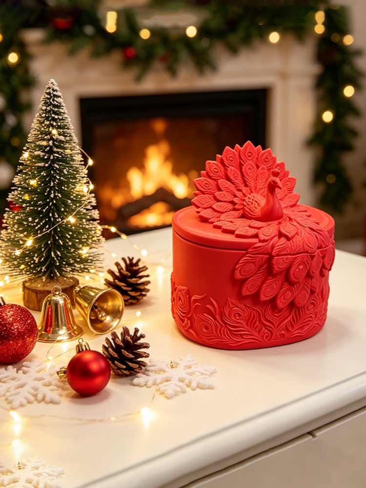 Vintage Ornate Red Peacock Emb - Vintage Collectibles Store 评论和价格