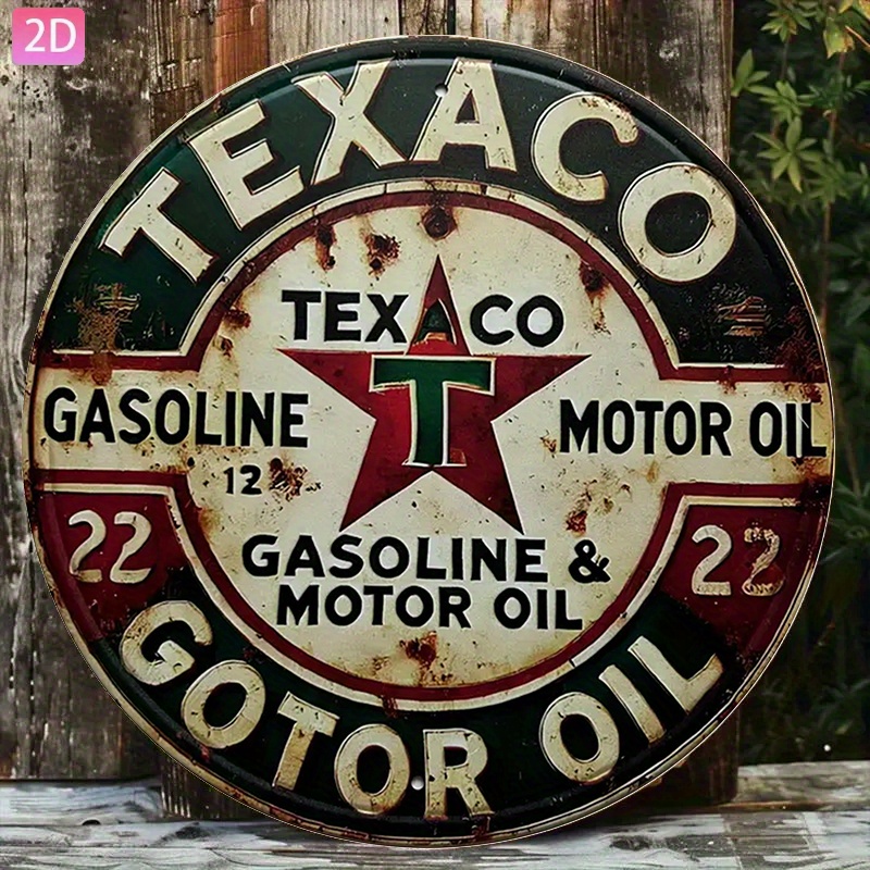 Vintage Texaco Oil Metal Sign— - Vintage Collectible Plates 评论和价格