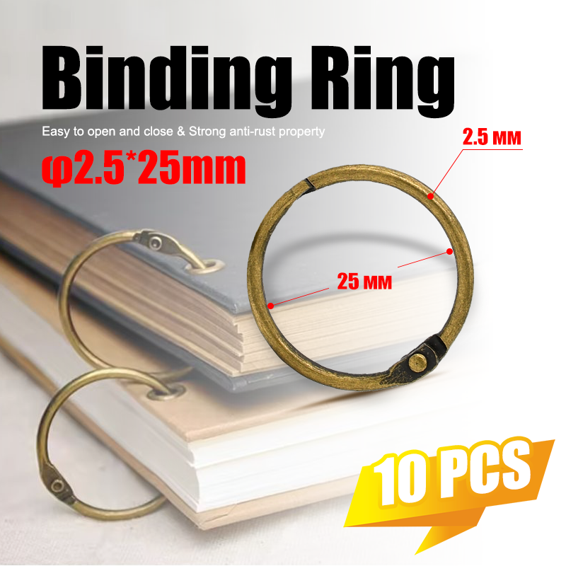 10Pcs Vintage Brass 25mm Binde - Vintage Collectible Books 评论和价格